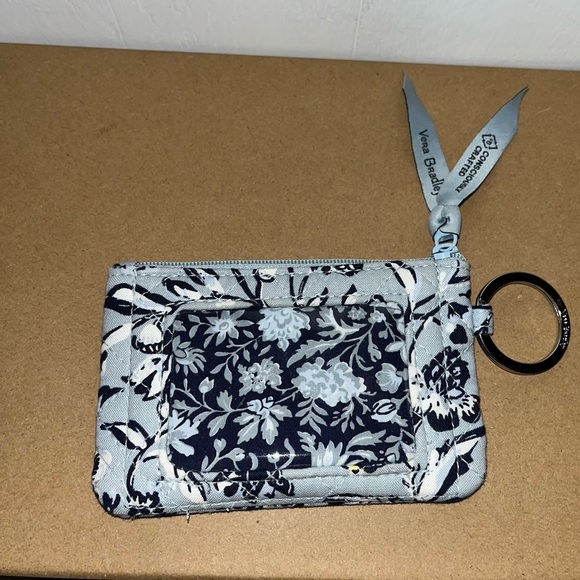 Vera Bradley Accessories - Vera Bradley Women's Cotton Zip Wallet Floral Print Blue‎ & White